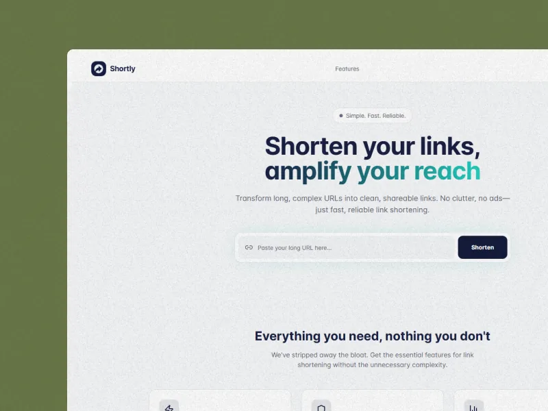 Shortly — Shorter links, simpler sharing